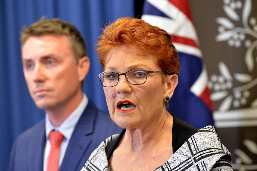 Pauline Hanson and James Ashby in 2019