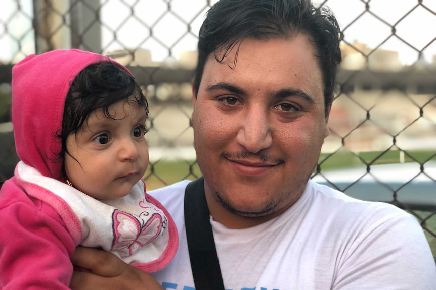 Mahmoud Sultan Sawaya and his five-month-old daughter Leyla are returning to Syria.