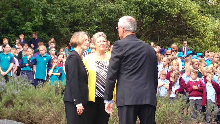 Cameron Baird plinth unveiled in Burnie