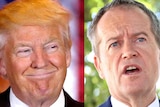 US presidential candidate Donald Trump and Opposition Leader Bill Shorten in a composite image.