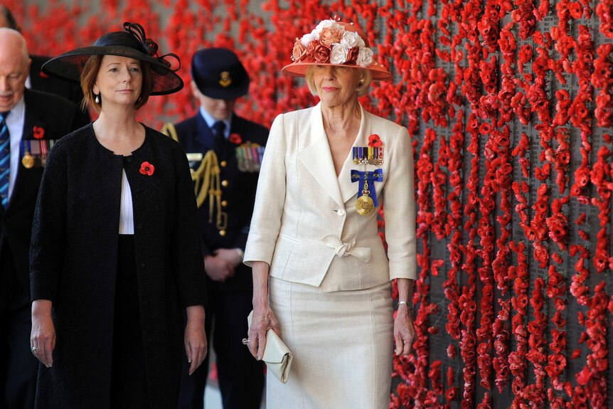 Julia Gillard and Quentin Bryce visit the War Memorial