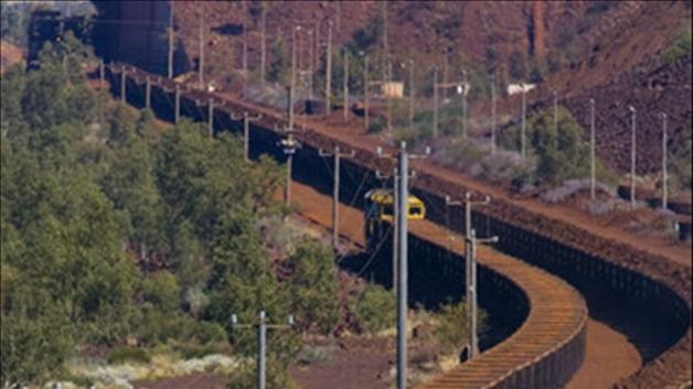 Rio Tinto iron ore trains in the Pilbara