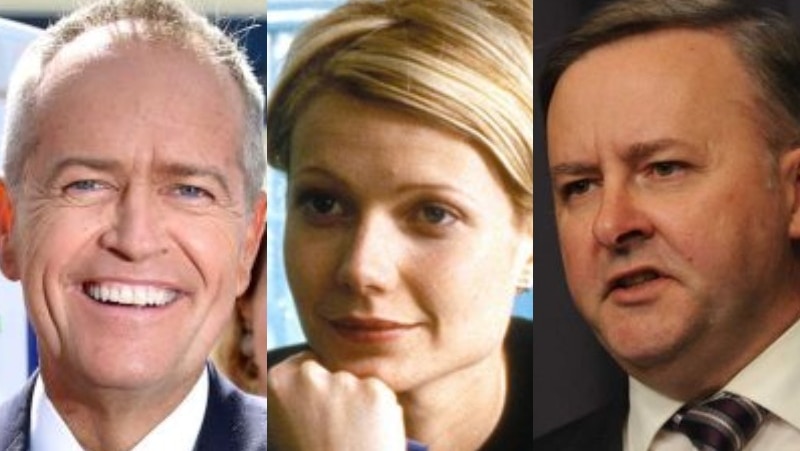 A composite photo of Bill Shorten, Gwyneth Paltrow and Anthony Albanese