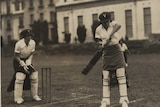 A match between the Semco & Pelaco Women's Cricket Teams, Black Rock Victoria c.1930.