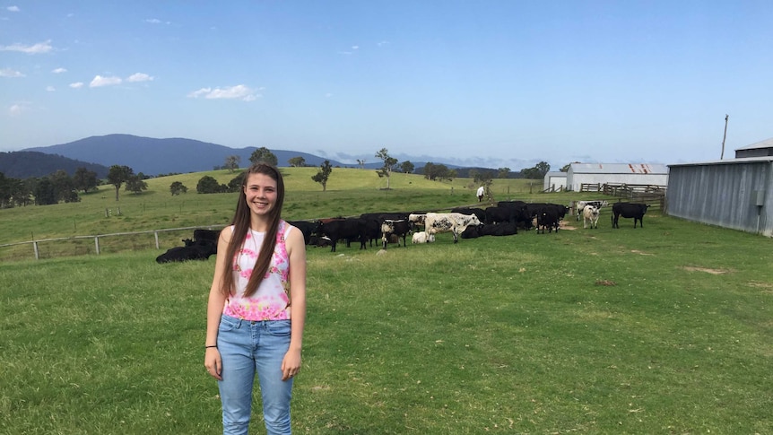 Jade Moxey on her farm