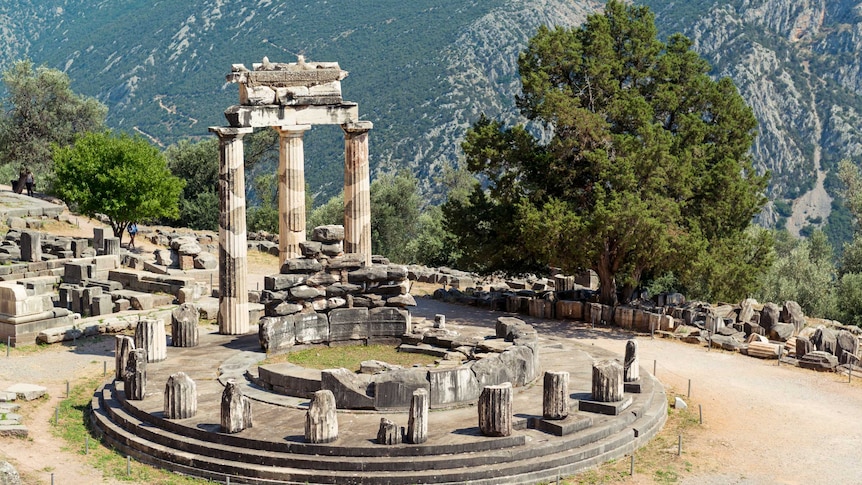 The Sanctuary of Athena Pronaia, Ancient Delphi UNESCO World Heritage Site, Greece