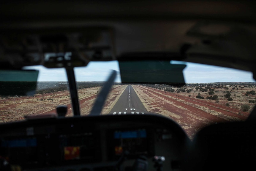 The landing strip at Warburton in remote WA.