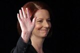 Gillard arrives for campaign launch