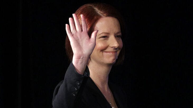 Gillard arrives for campaign launch