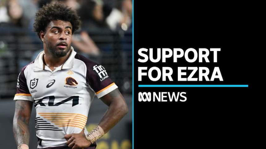 Support for Ezra: A rugby league player mid-match