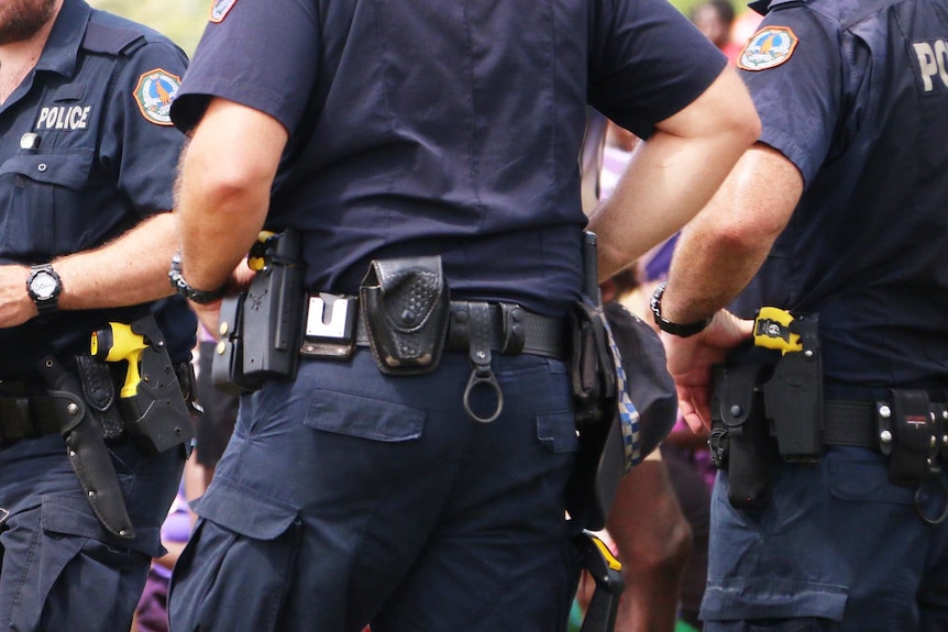 NT Police officers in a group.