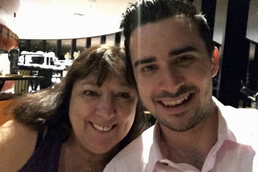 Jack Harbour with his mother