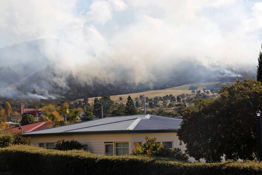A fuel reduction burn near Hobart