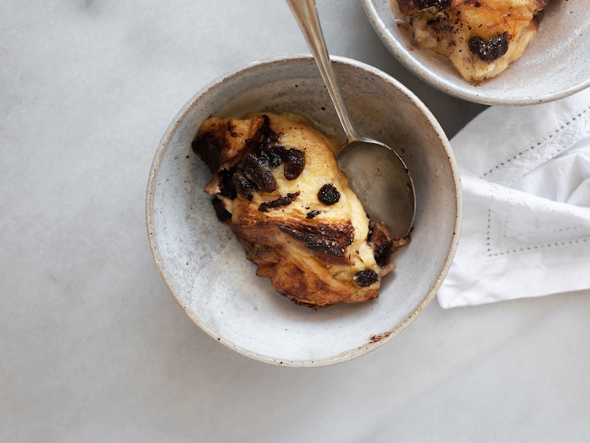 Bread And Butter Pudding With Chocolate Marmalade And Whisky Soaked Sultanas Abc Everyday