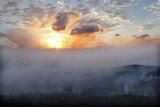 Smoke rises from a bushfire