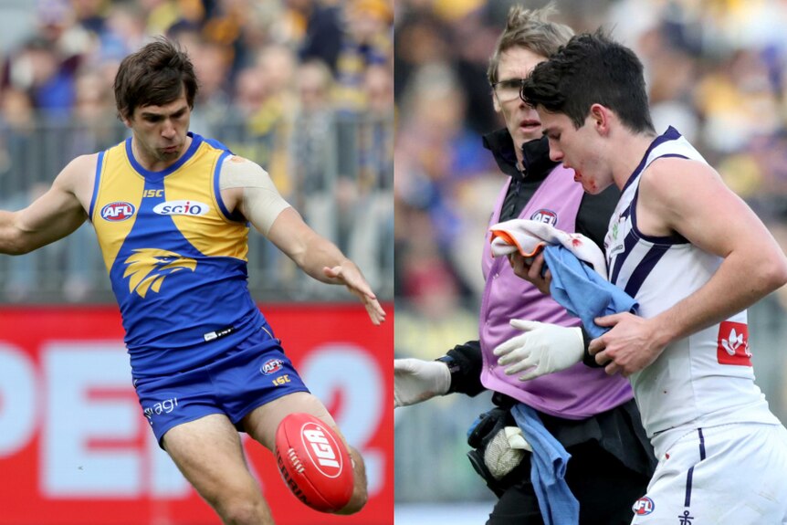 A composite image of AFL players Andrew Gaff and Andrew Brayshaw.