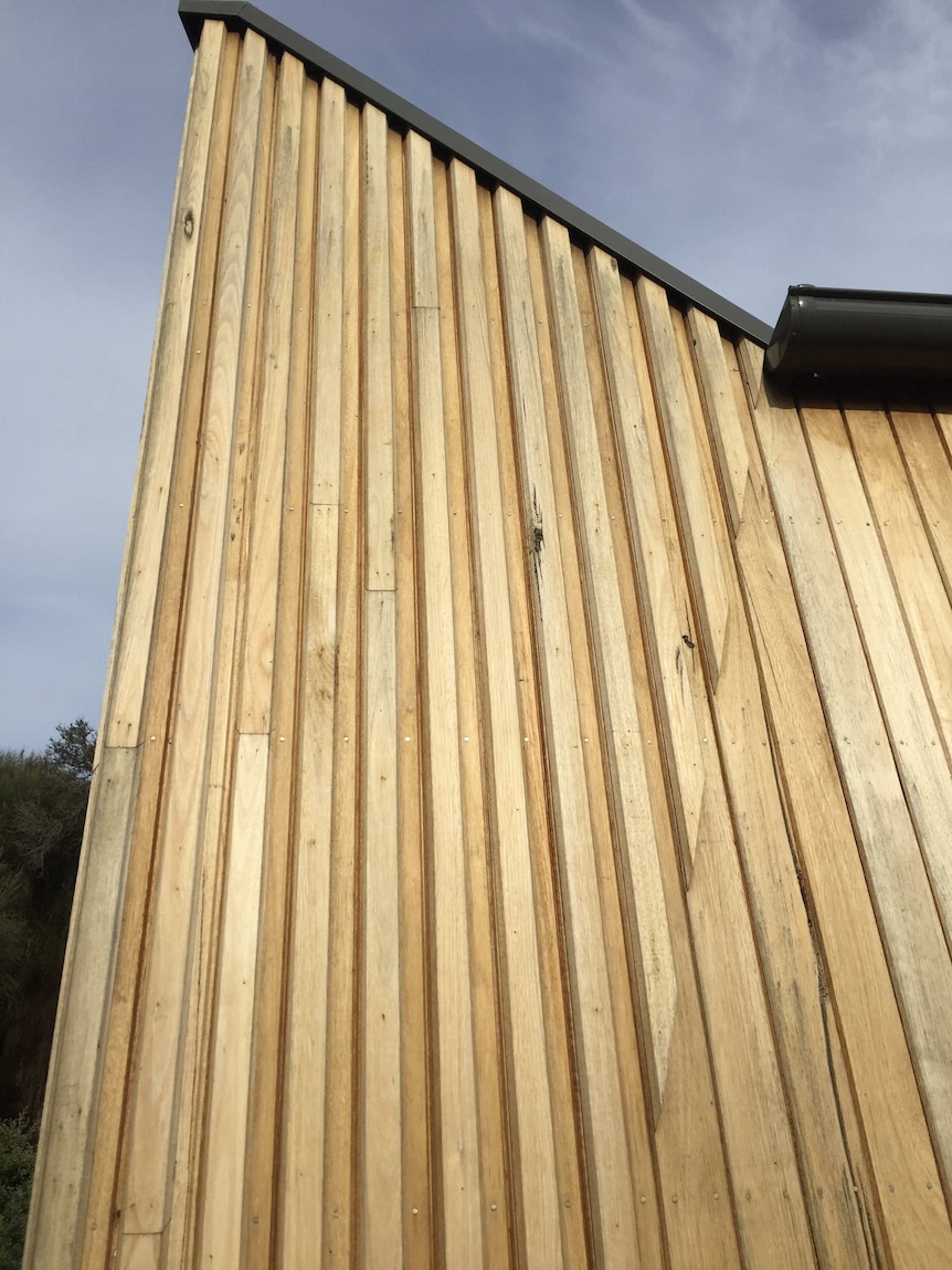 Part of an architecturally designed house, featuring radially sawn timber.