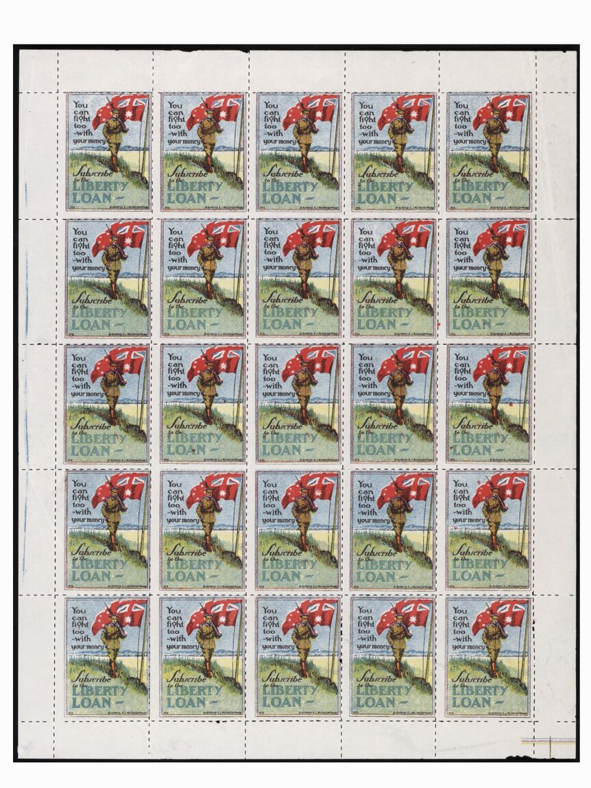 Sheet of stamps