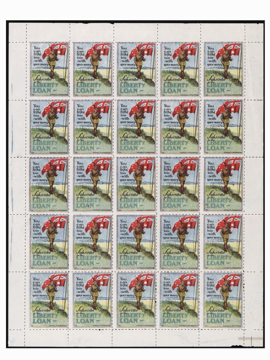 Sheet of stamps