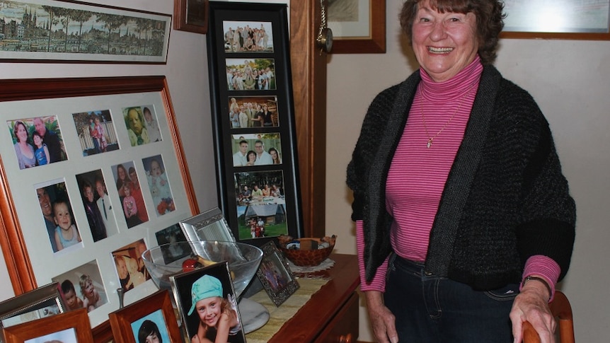 Tiia Van Koldenhoven with photos of her Estonian and Australian family.