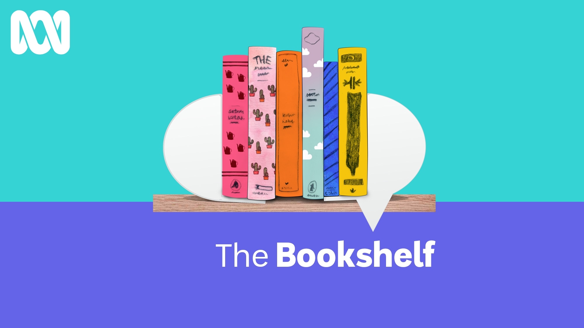 Illustration of books on a shelf