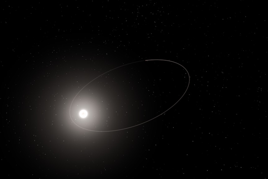 Artist impression of planet orbiting star.