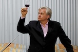 Professor Brian Schmidt in his winery on the outskirts of Canberra.