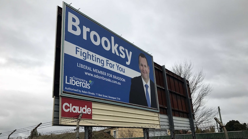 Adam Brooks billboard outside Latrobe