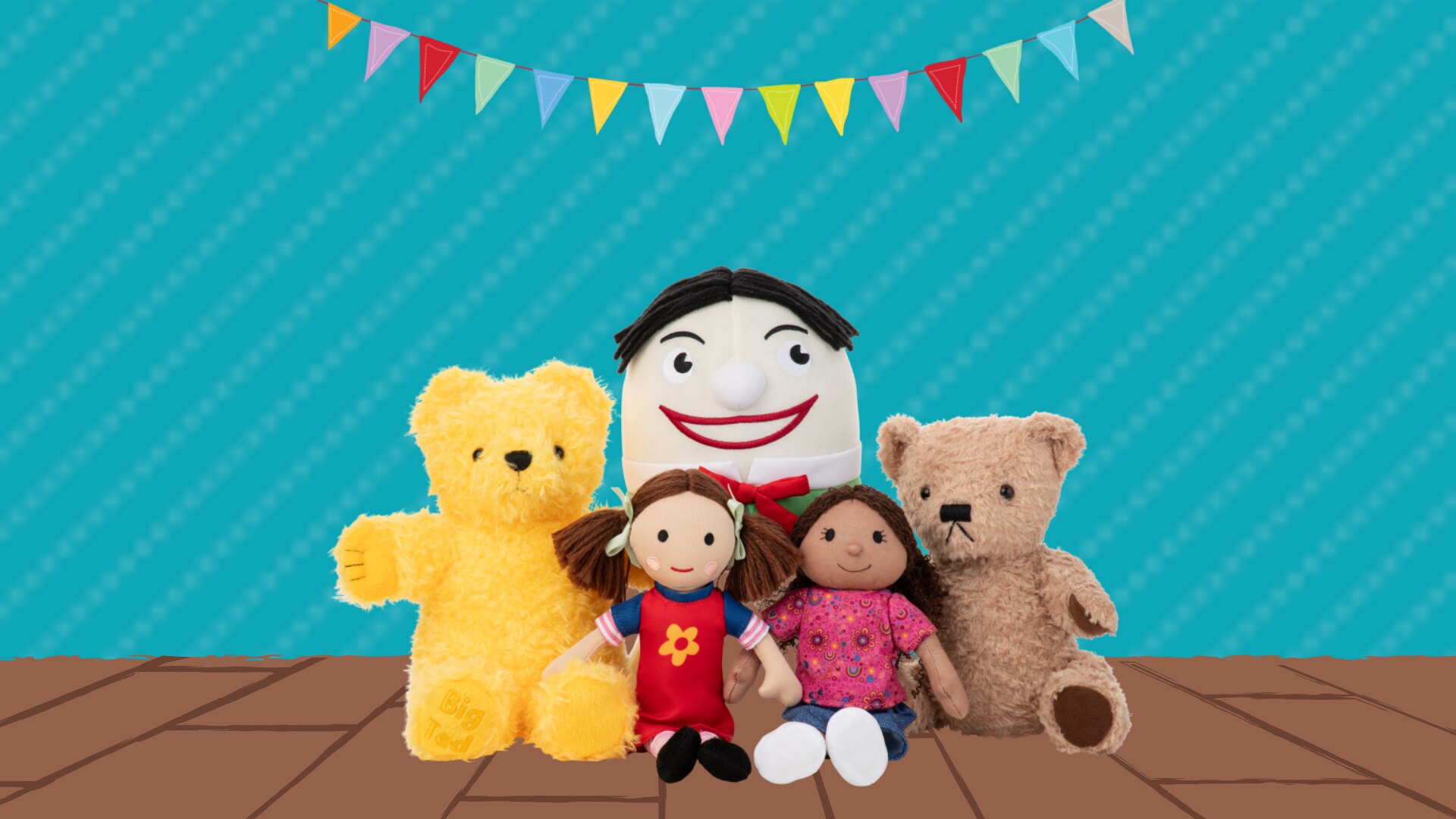 Humpty, Big Ted, Little Ted, Kiya and Jemima