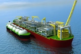 An artist's impression of Shell's floating LNG processing plant.