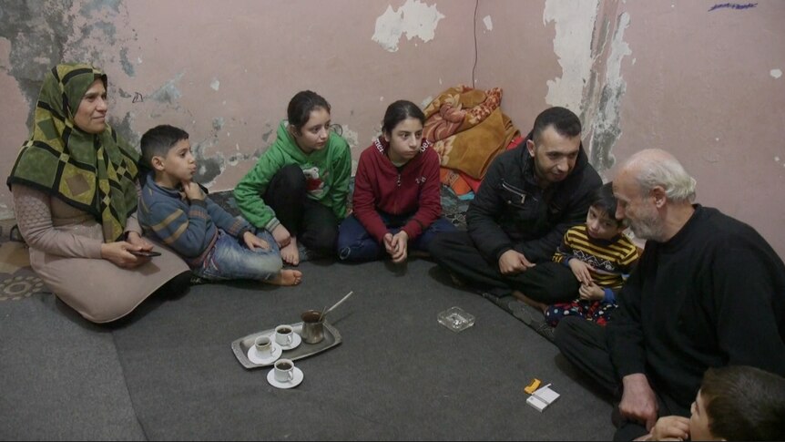 Mohammad and his family of six all share this one room.