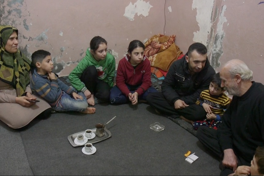 Mohammad and his family of six all share this one room.