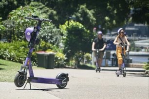 Neuron e-scooter parked in South Bank