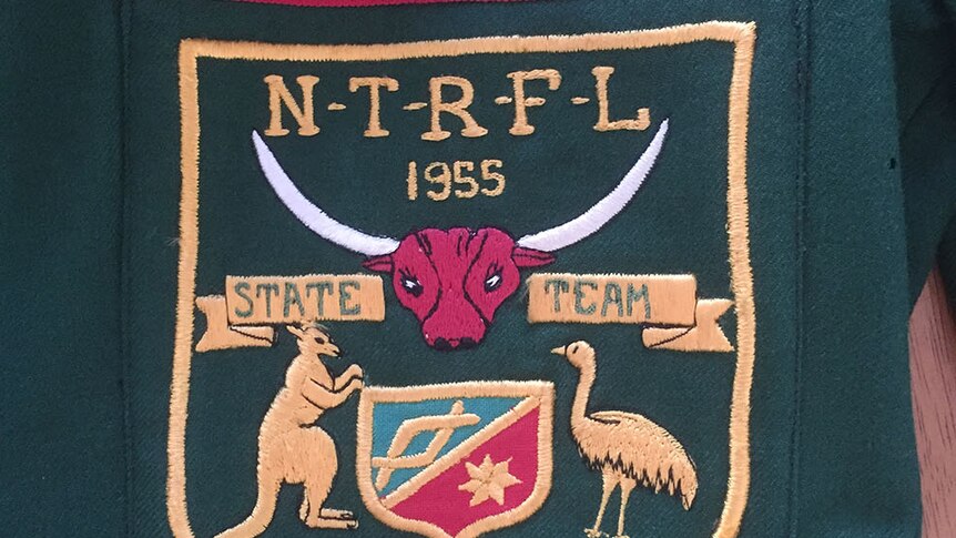 pocket of a blazer for footy team with a buffalo on it