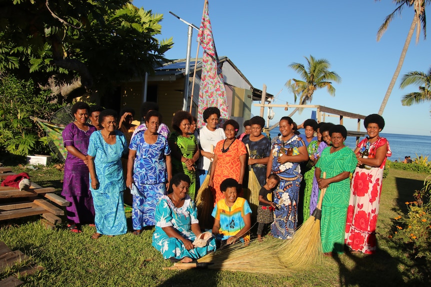 Group of women from Fijian village of Drue