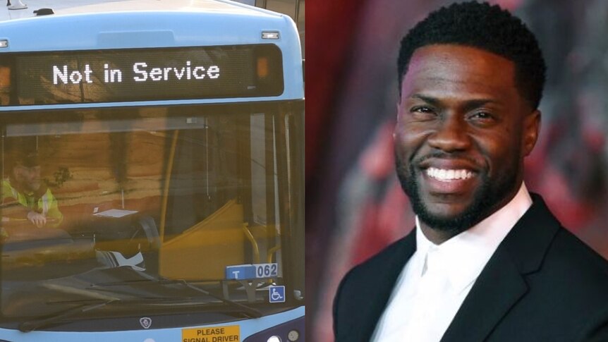 A bus and Kevin Hart