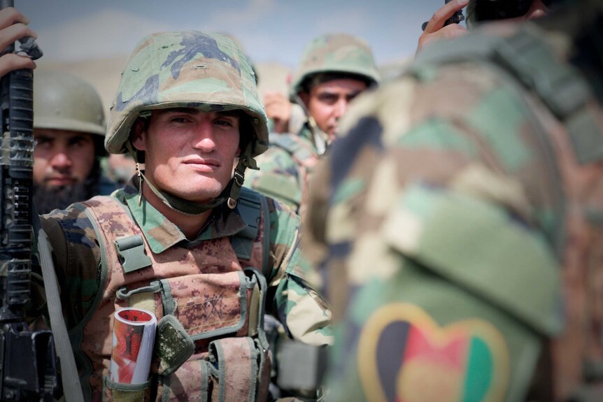 Afghan soldier in uniform