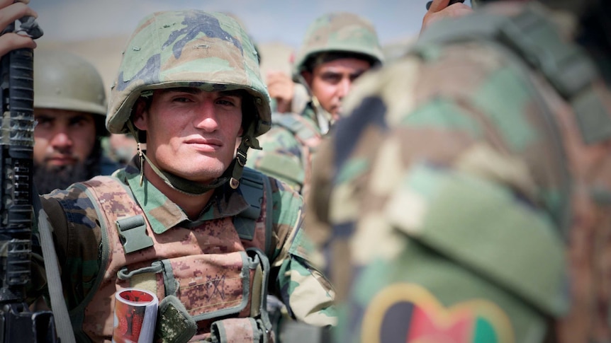 Afghan soldier in uniform
