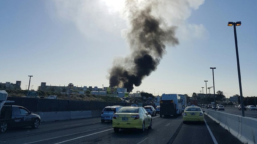 Smoke seen near Essendon airport crash