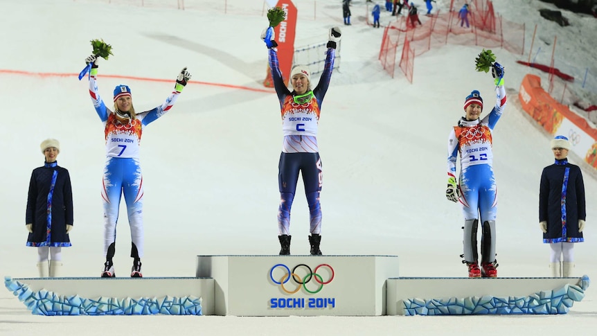 Mikaela Shiffrin tops the podium in women's slalom