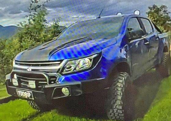 Blue Holden Colorado ute.