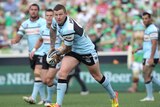 Todd Carney in action or Cronulla against the Raiders in Canberra in April 2012.