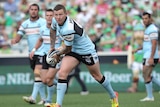 Todd Carney in action or Cronulla against the Raiders in Canberra in April 2012.