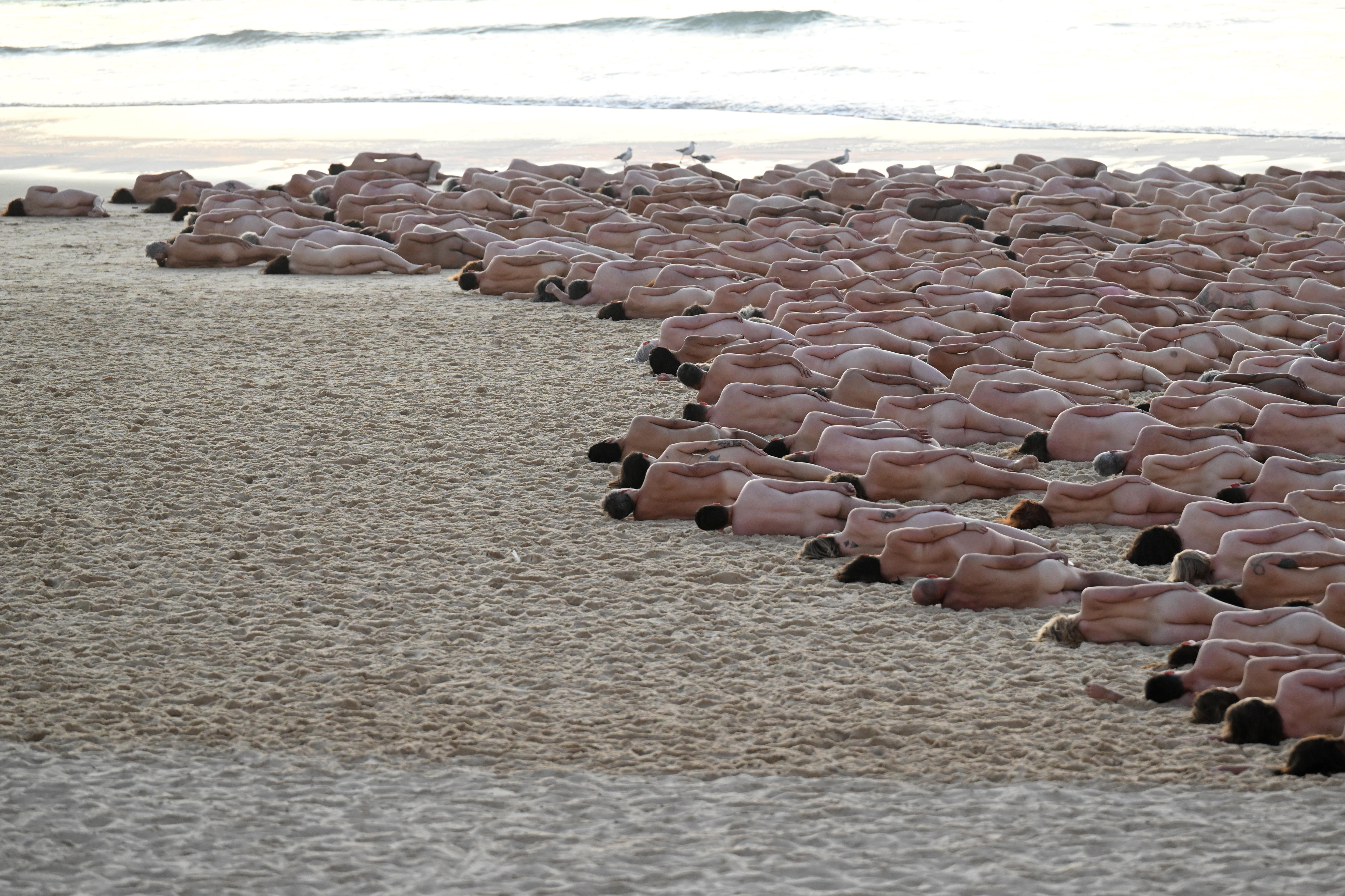 Bondi Beach goes nude as thousands strip off for Spencer Tunick art project  image image