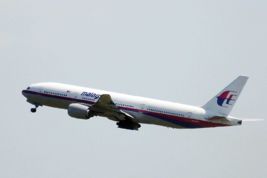 Malaysia Airlines flight MH17 leaves Schiphol Airport before being shot down over eastern Ukraine.