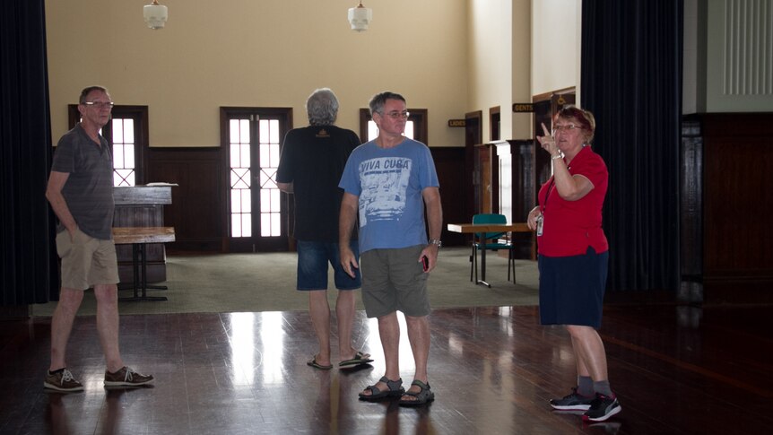 Tourists in hall