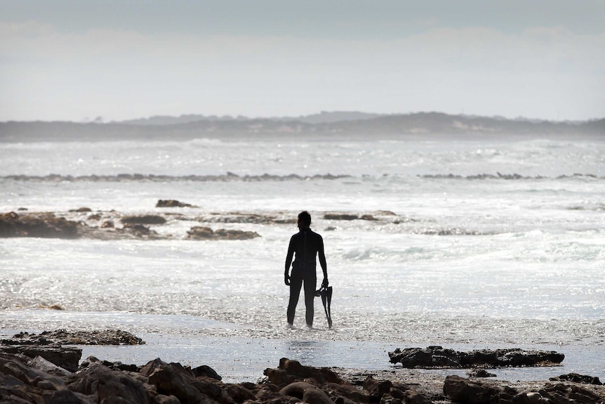 Diver Carl von Stanke at Cape Douglas