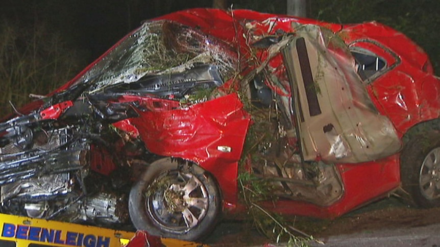 The boy was killed when his car left Settlement Road at Keperra and rolled 20 metres down an embankment.