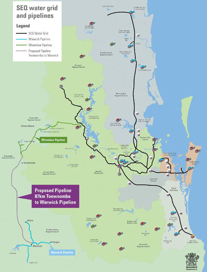 South East Queensland water grid and pipelines
