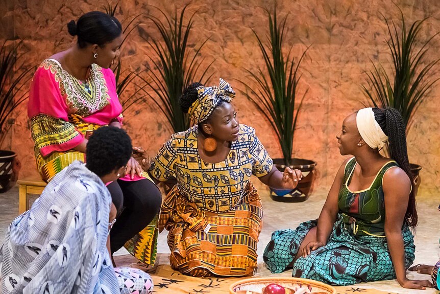 The Baulkham Hills African Ladies Troupe performing at the Opera House